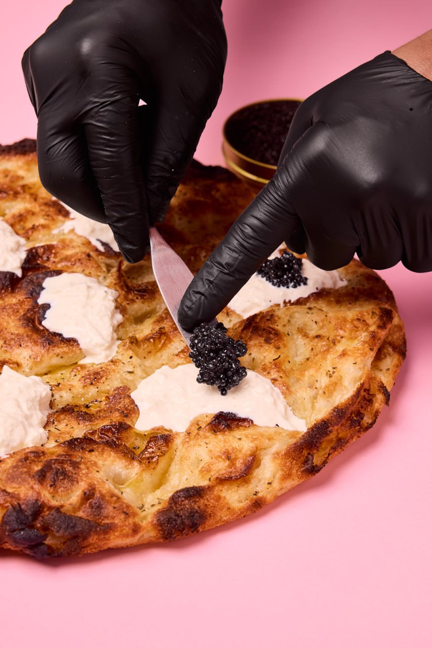 Pizza Fling Catering - Caviar Focaccia